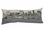 HomeRoots Cream 35' White Memphis Daylight Skyline Lumbar Decorative Pillow
