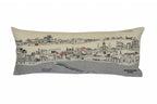 HomeRoots Cream 35' White New Orleans Daylight Skyline Lumbar Decorative Pillow