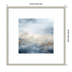 Tonal Abstract Oceanic Nautical Serenity Blue by The Creative Bunch Studio Framed Wall Art Print