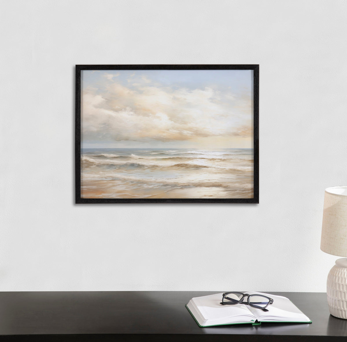 Gallery Beach Waves Sunset Cloud Landscape Print by The Creative Bunch Studio