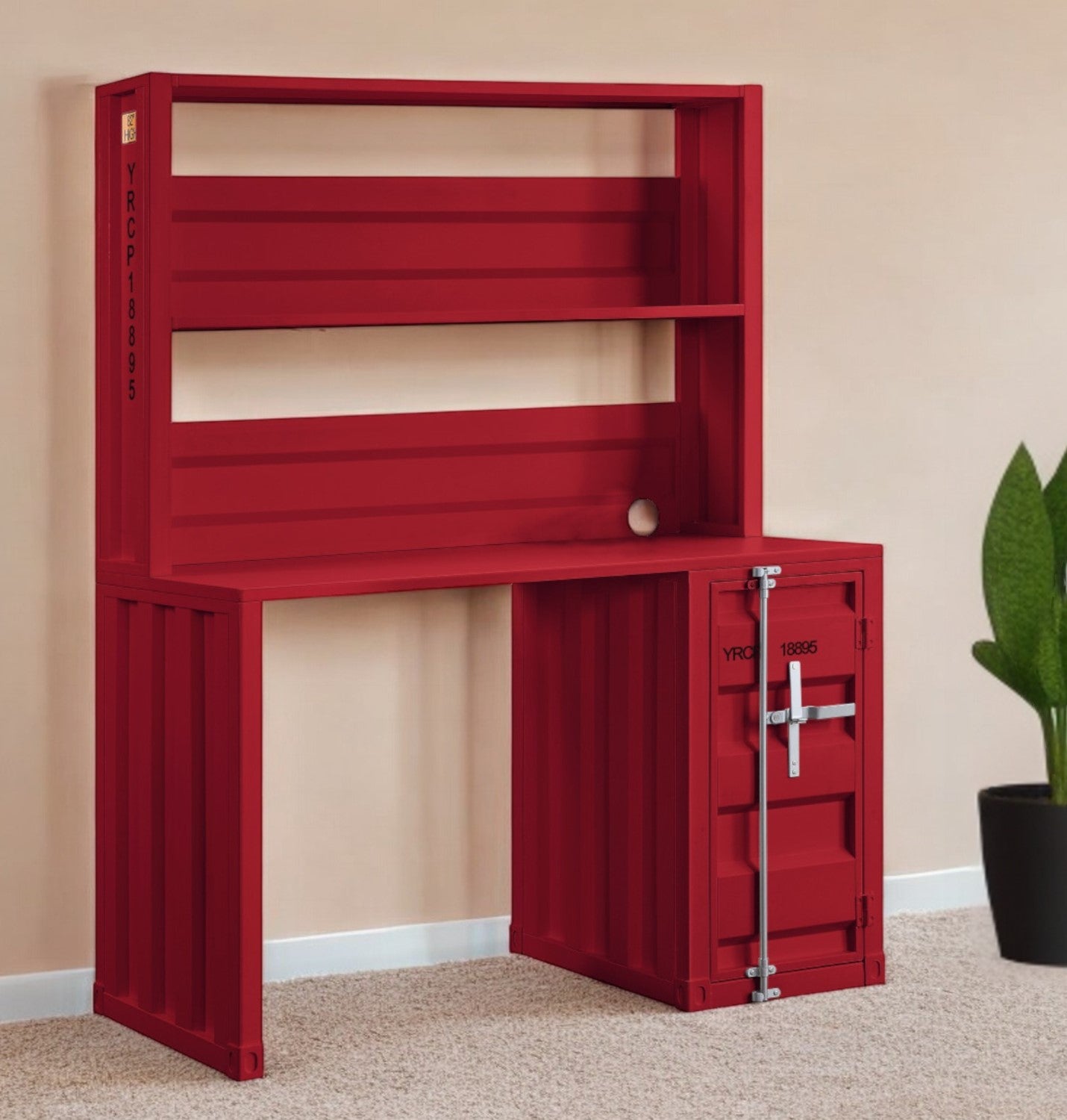 47 Red Iron Writing Desk