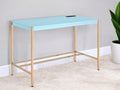 42 Baby Blue and Gold Writing Desk