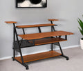 67 Brown and Black Computer Desk