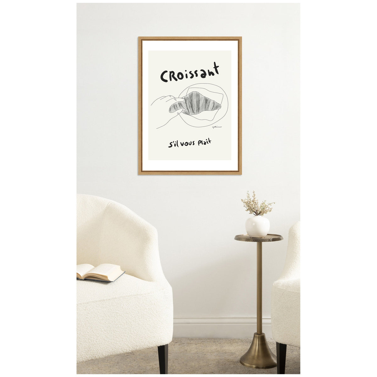 Breakfast Club by Gabrielly Guedes Framed Canvas Wall Art Print