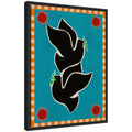 Sylvie Lush Duo 4 Birds Framed Canvas by Shatha Al Dafai
