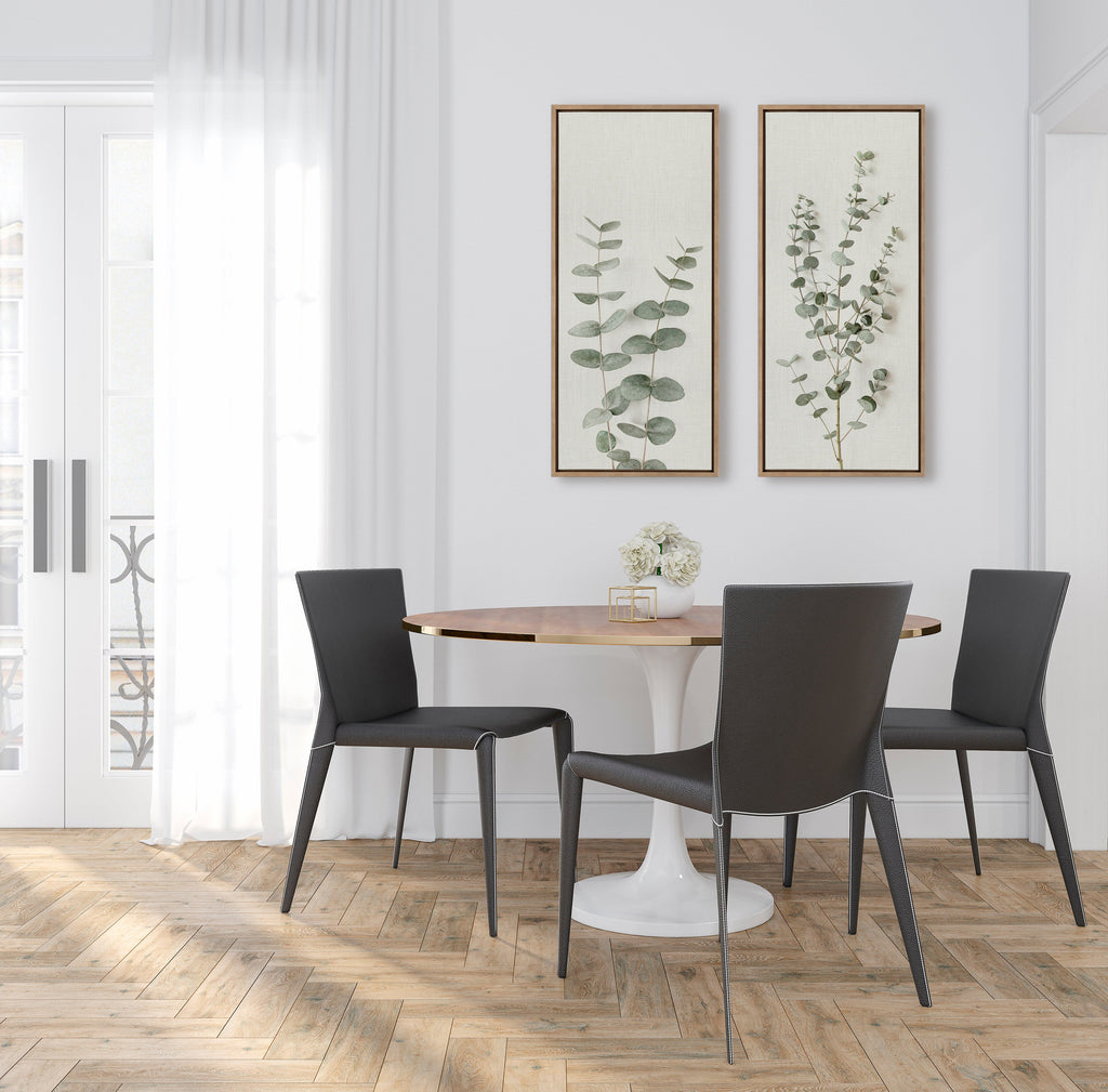 Sylvie Eucalyptus Botanical II Framed Canvas by The Creative Bunch Studio