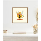 Sylvie Yellow Cup Framed Canvas by Amber Leaders