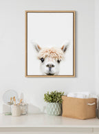 Sylvie Alpaca Bangs Framed Canvas by Amy Peterson Art Studio