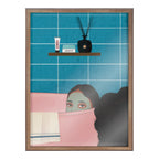 Blake Restful Rest Framed Printed Glass by Mary Joak