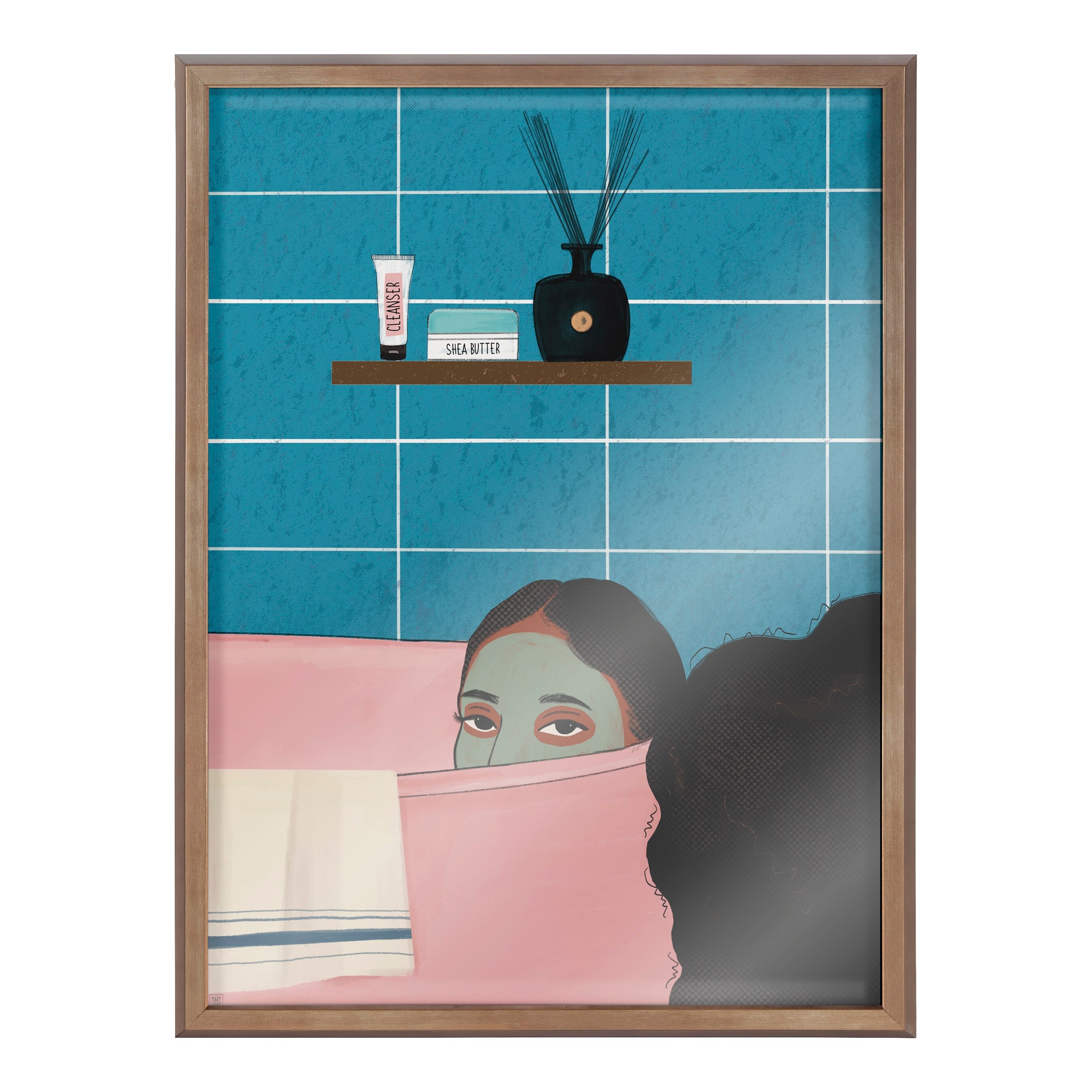 Blake Restful Rest Framed Printed Glass by Mary Joak