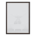 Blake Longhorn BW Bathroom Framed Printed Glass by Amy Peterson Art Studio