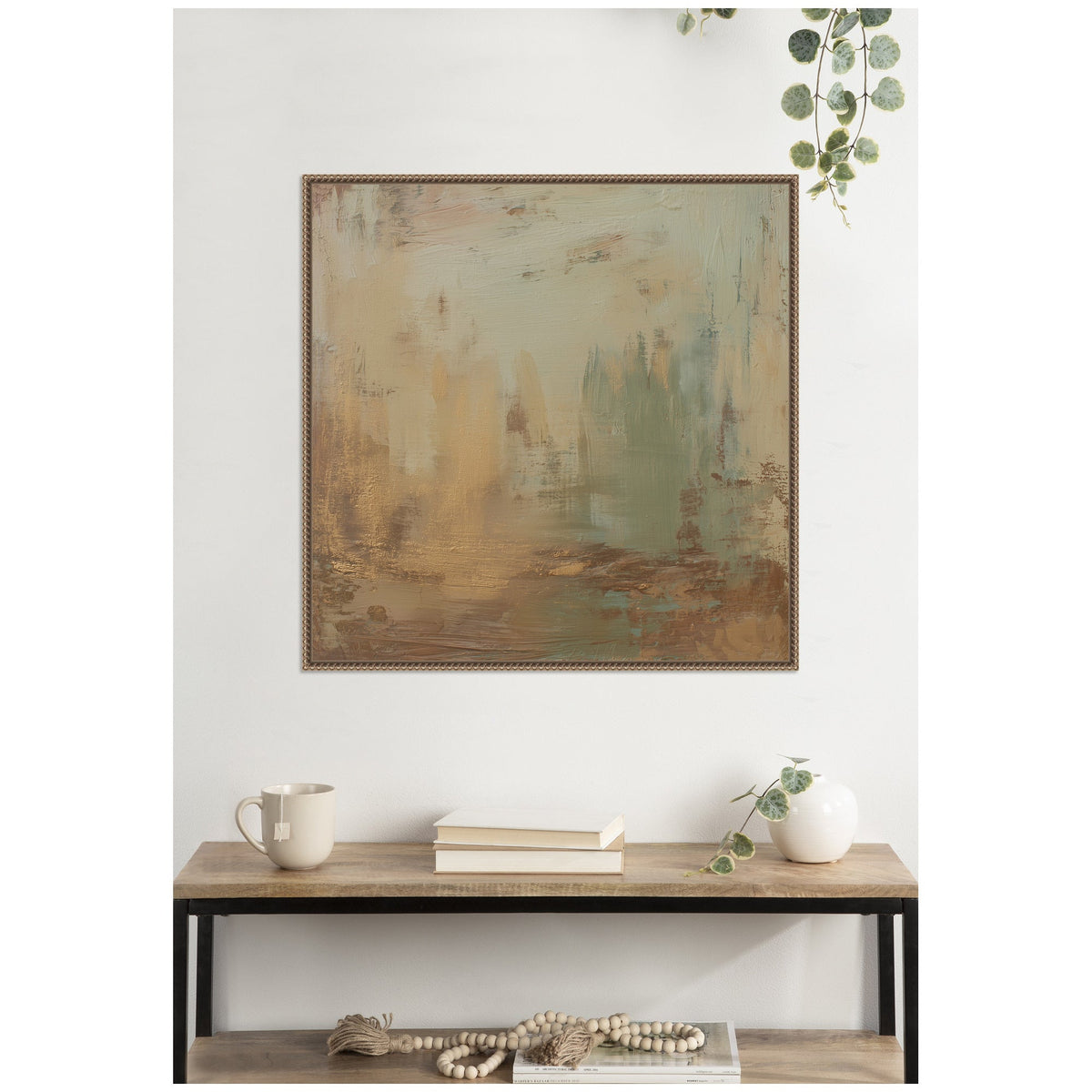 Sage Horizon No. 4 by Amy Lighthall Framed Canvas Wall Art Print