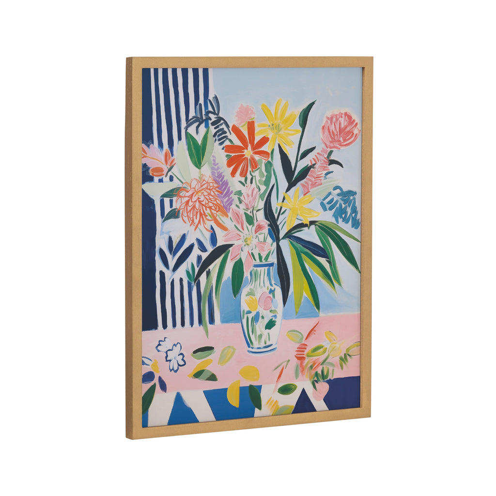 Gallery Cheerful Maximalist Flower Vase Print by The Creative Bunch Studio