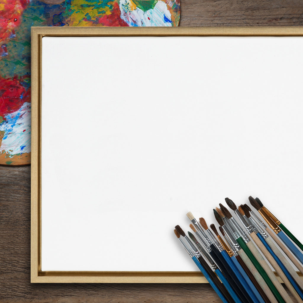 Sylvie Blank Framed Canvas 18x40