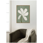 White Floral by Gabrielly Guedes Framed Canvas Wall Art Print