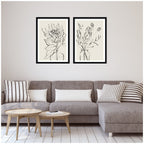 Protea Sketch No. 1 & No. 2 2 Piece Framed Wall Art Print Set by Sara Berrenson