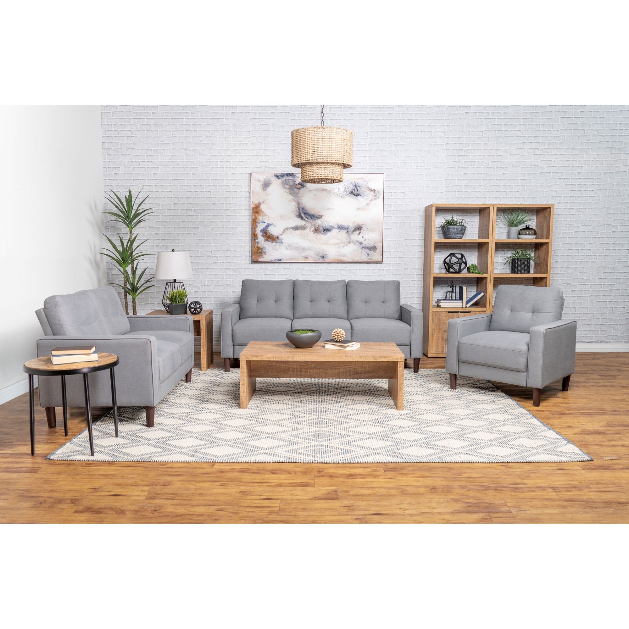 Coaster Bowen 3-Piece Sofa Set, Grey