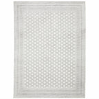 HomeRoots 507936 8 x 11 ft. White & Gray Oriental Power Loom Stain Resistant Rectangle Area Rug