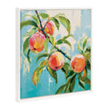 Sylvie Beaded Peach Tree Framed Canvas by The Creative Bunch Studio