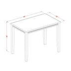 East West Furniture YACH5-BLK-W 5 Piece Counter Height Set Includes a Rectangle Kitchen Table and 4 Dining Room Chairs, 30x48 Inch