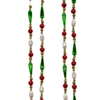 Kurt S. Adler 9-Foot Round Bead Garland - Gold, Red, Green & White - Model H0262