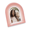 Isaac Jacobs 2x3 Vertical Pink Arc Resin Picture Frame with Gradient Design, Decorative Photo Frame, Tabletop & Wall Display, Ha