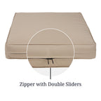 Covers & All Square Outdoor Cushion Covers For Patio Furniture Sets, Water, Tear & Uv Resistant Polyester Cushion Slipcover With Zippers (Pack Of 2) (36' L X 36' W X 4' Thick, Beige)