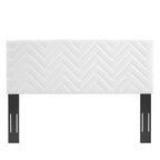 Modway Mod-6658-Whi Mercy Chevron Tufted Performance Velvet Twin Headboard, White