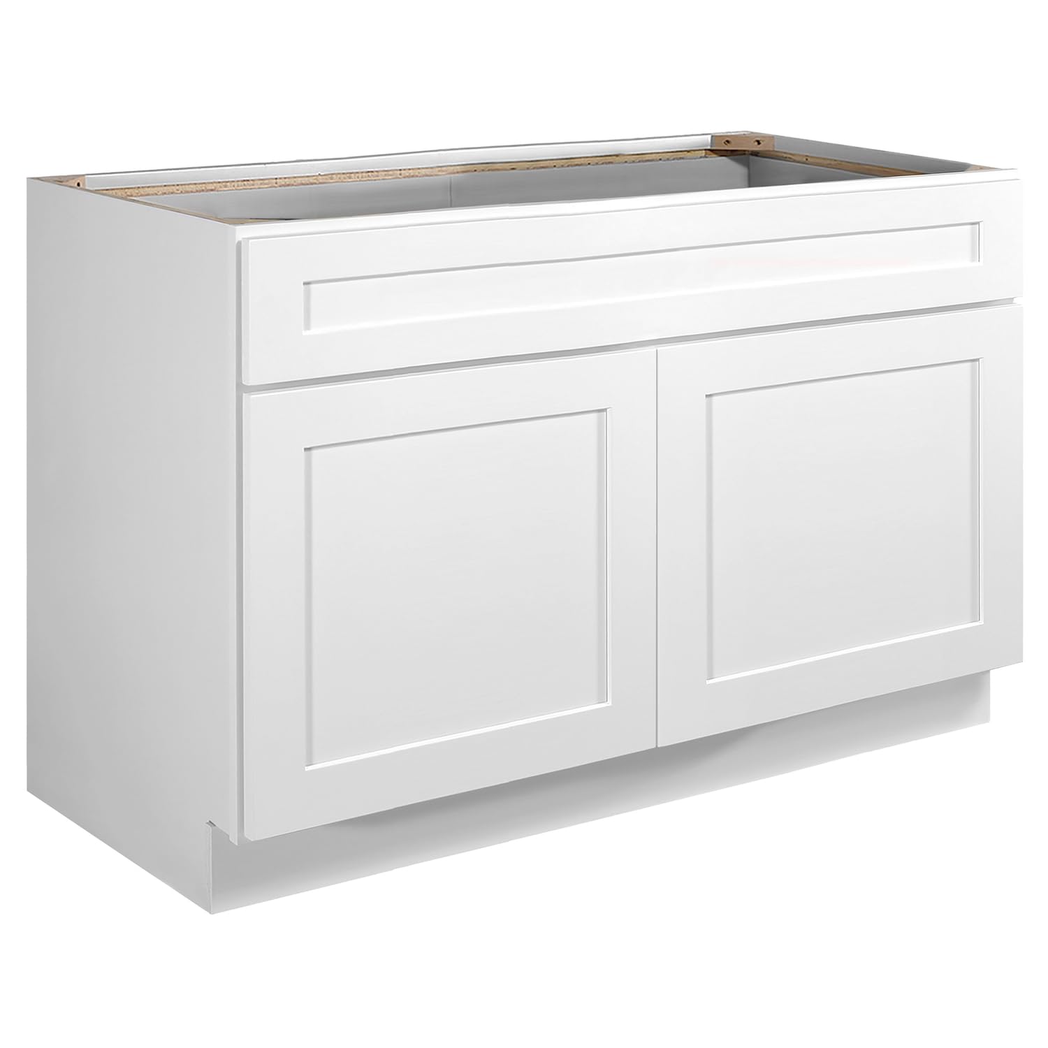 Design House Brookings Under Sink Kitchen Cabinet, Solid Wood, 2 Soft-Close Doors, Shaker Style, Easy Assembly, White, 24.0 in. 