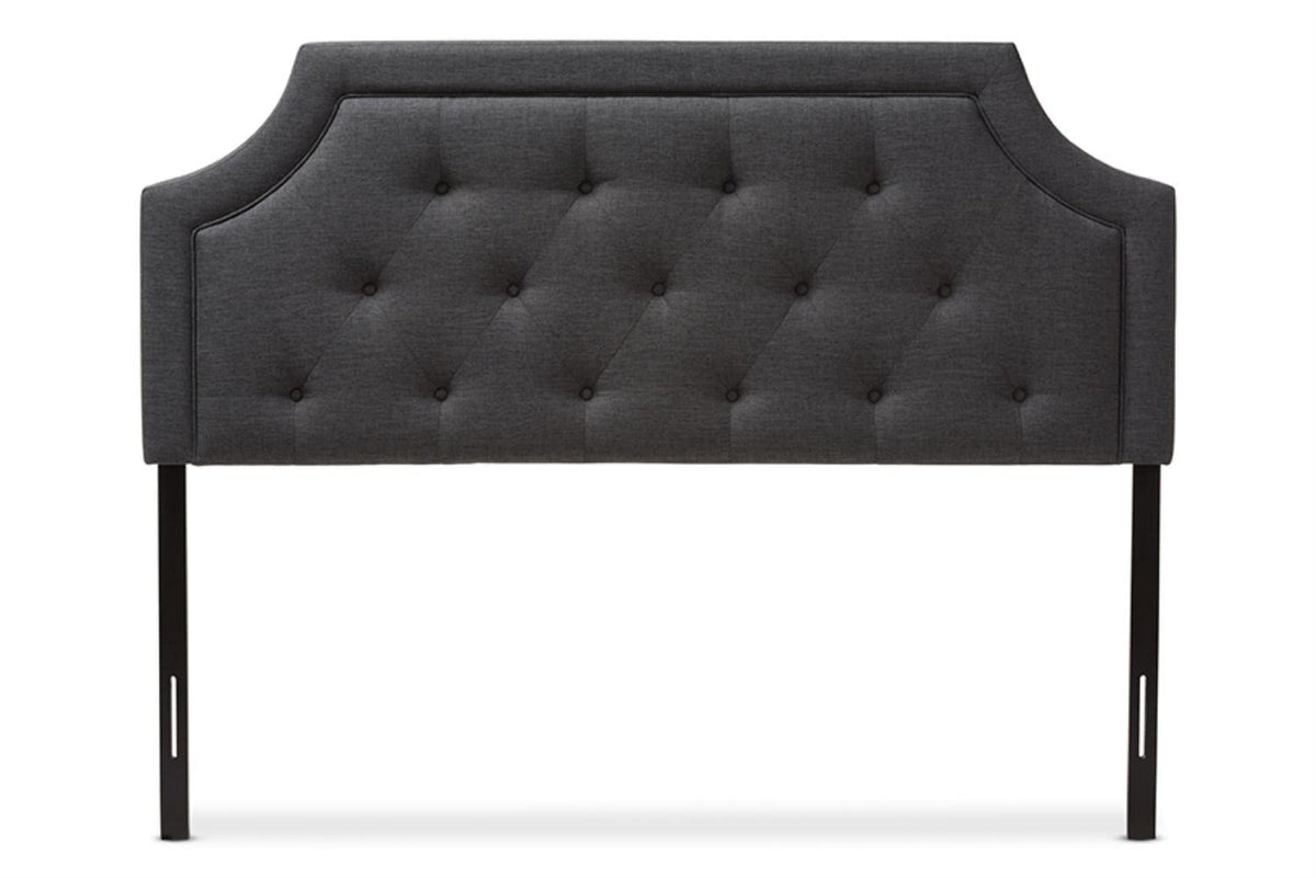 Baxton Studio Mars Modern and Contemporary Dark Grey Fabric Full Size Headboard