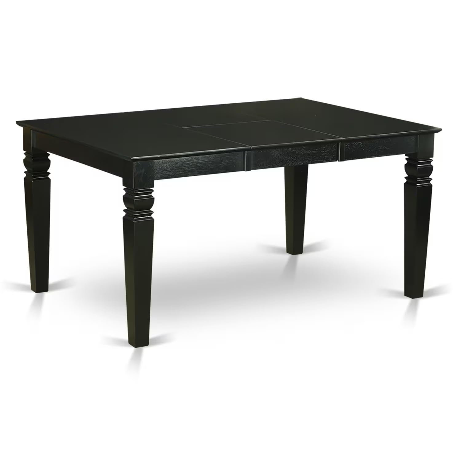 East West Furniture WEAN5-BCH-LC 5 Piece Dining Set Includes a Rectangle Dining Room Table with Butterfly Leaf and 4 Faux Leather Upholstered Chairs, 42x60 Inch, Black & Cherry