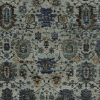 HomeRoots 510073 6 x 9 ft. Blue & Navy Oriental Power Loom Stain Resistant Rectangle Area Rug