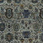 HomeRoots 510076 9 x 12 ft. Blue & Navy Oriental Power Loom Stain Resistant Rectangle Area Rug