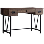 Monarch Specialties Computer Desk Home Office Laptop Storage Drawers 48' L Work Metal Brown