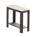 Poundex Beco Side Table, 12 x 24 x 24h, White