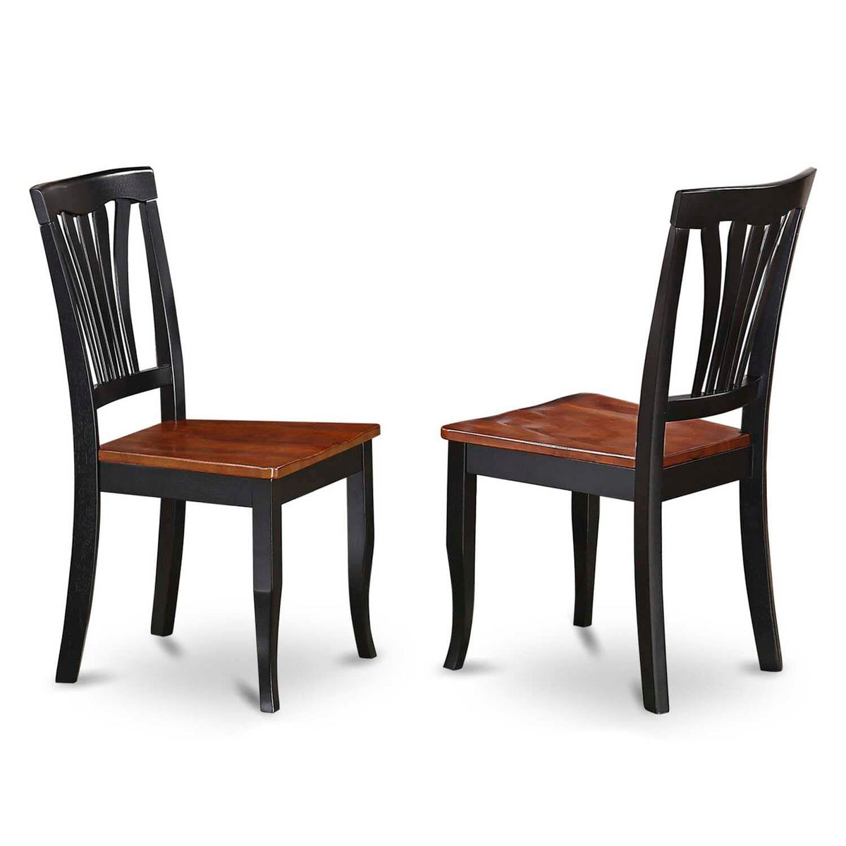 East West Furniture Amav5-Bch-W 5 Piece Modern Dining Table Set Includes A Round Kitchen Table With Pedestal And 4 Dining Chairs, 36X36 Inch, Black & Cherry