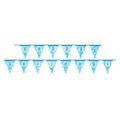 Snowflake Happy Holidays Paper Flag Banner - 14 Ft, Blue, 1 Pc
