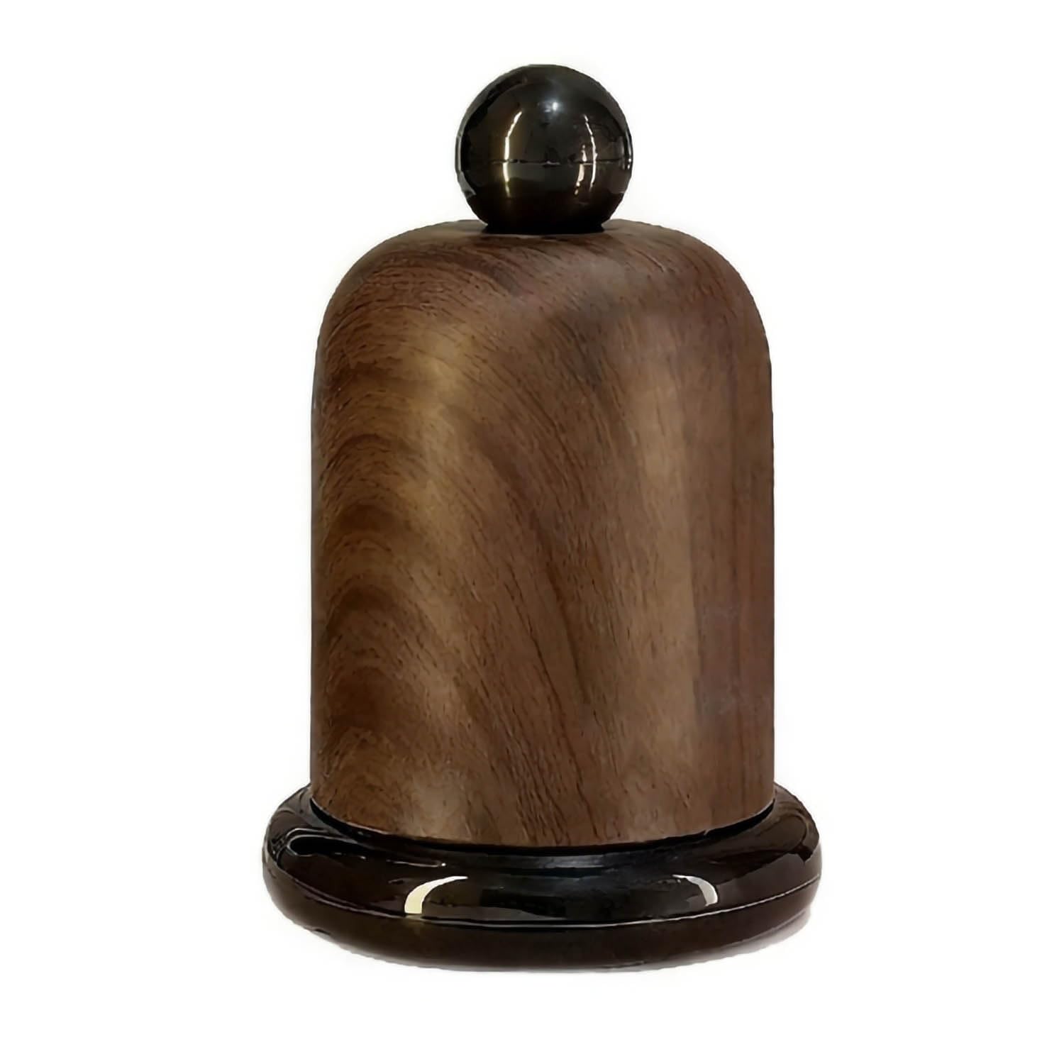 Makidar Toothpicks Holder Stainless Steel Modern Toothpick Dispenser (Walnut-colored)