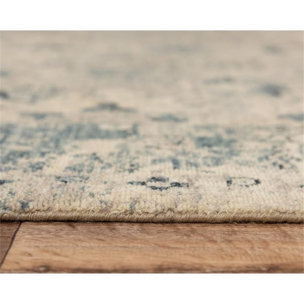Intrepid 5' X 8' Distressed Classical Beige/Blue/Ivory Hybrid Area Rug