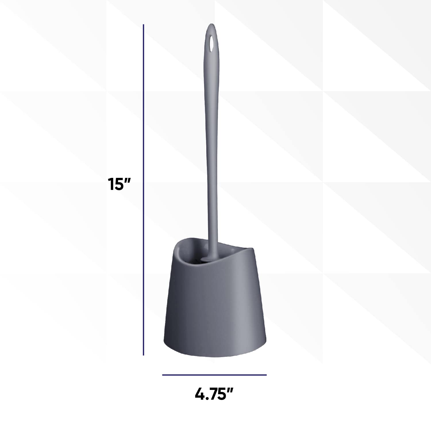 Toilet Brush Cleaner And Holder Grey Toilet Bowl Cleaner Brush With Scrubbing Wand, Brush And Storage Caddy For Easy Bathroom Cl