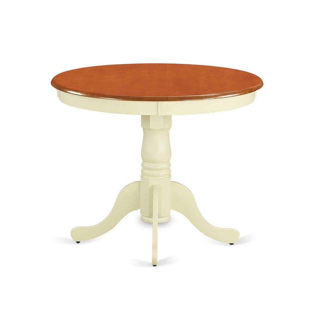 East West Furniture Anav3-Whi-W 3 Pc Small Kitchen Table And Chairs Set-Small Table Plus 2 Dining Chairs