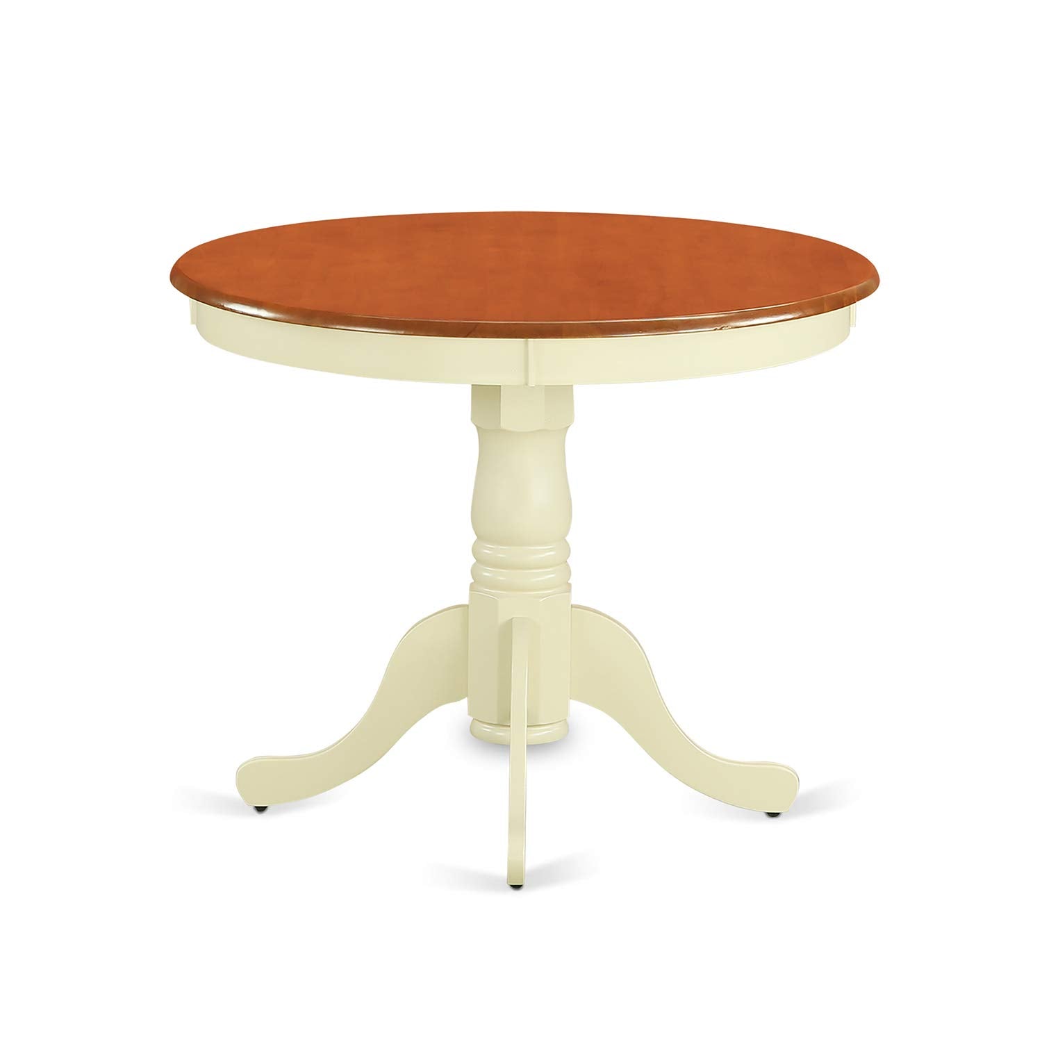 East West Furniture Anav3-Whi-W 3 Pc Small Kitchen Table And Chairs Set-Small Table Plus 2 Dining Chairs