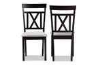 Baxton Studio Rosie Modern and Contemporary Fabric Upholstered Dining Chair Set