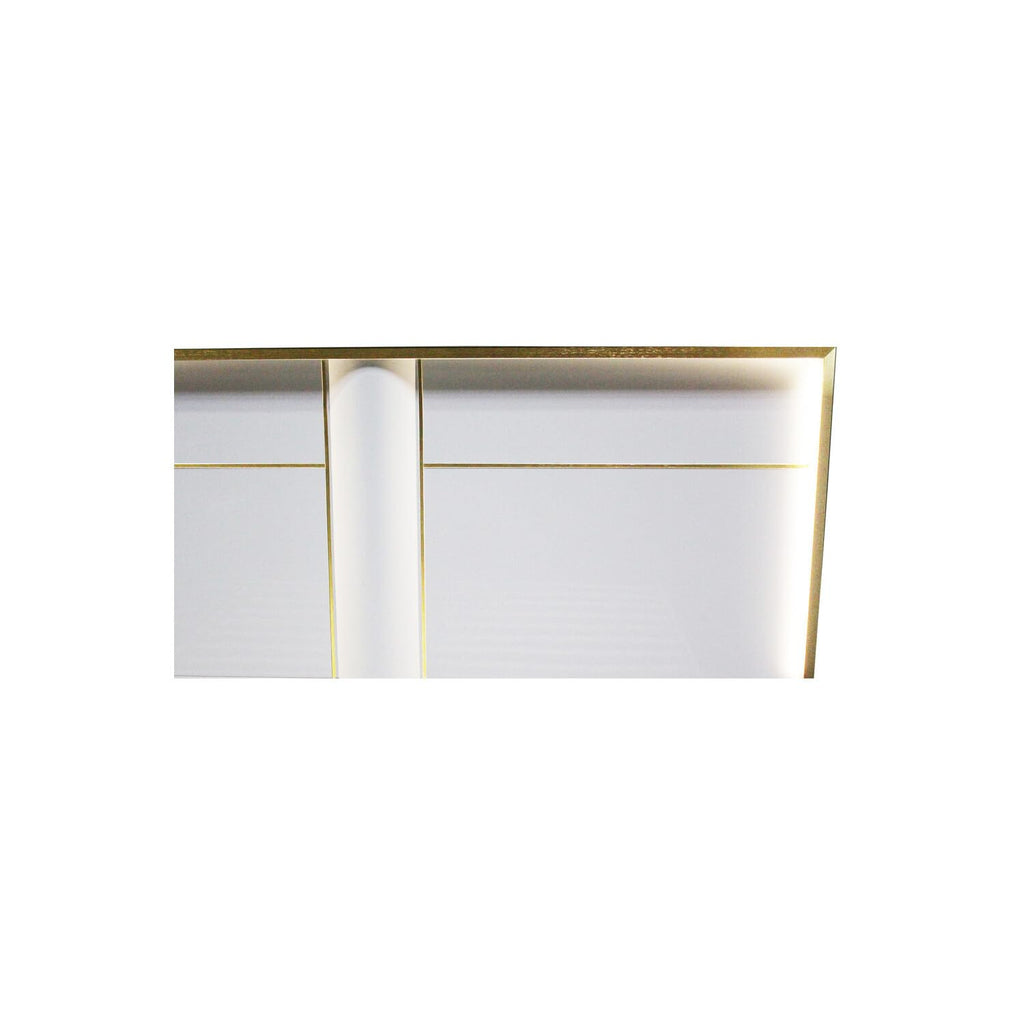 Best Master Furniture Havana Platform White With Gold Trimming Bed, Queen
