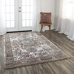 Sanction 10' X 13' Abstract Beige/White/Brown/Multi Color Power-Loomed Area Rug