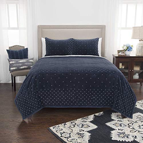 Rizzy Home Geometric Giavonna 20" x 26" Cotton Velvet Standard Sham-Gray