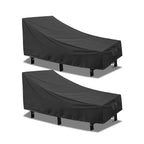 Purefit Outdoor Chaise Lounge Cover, Lounge Chair Covers Waterproof Patio Furniture Lounge Chair Cover, Uv Resistant & Weatherproof, 2 Pack, 78' L X 35.5' W X 33' H Inches, Black
