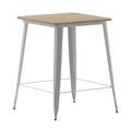 Contemporary 31.5 Square Commercial Bar Height Dining Table for 4
