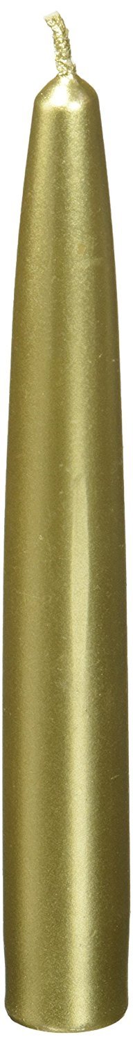 Zest Candle Gold 6 Inch Metallic Taper Candles, 6, 12 Count