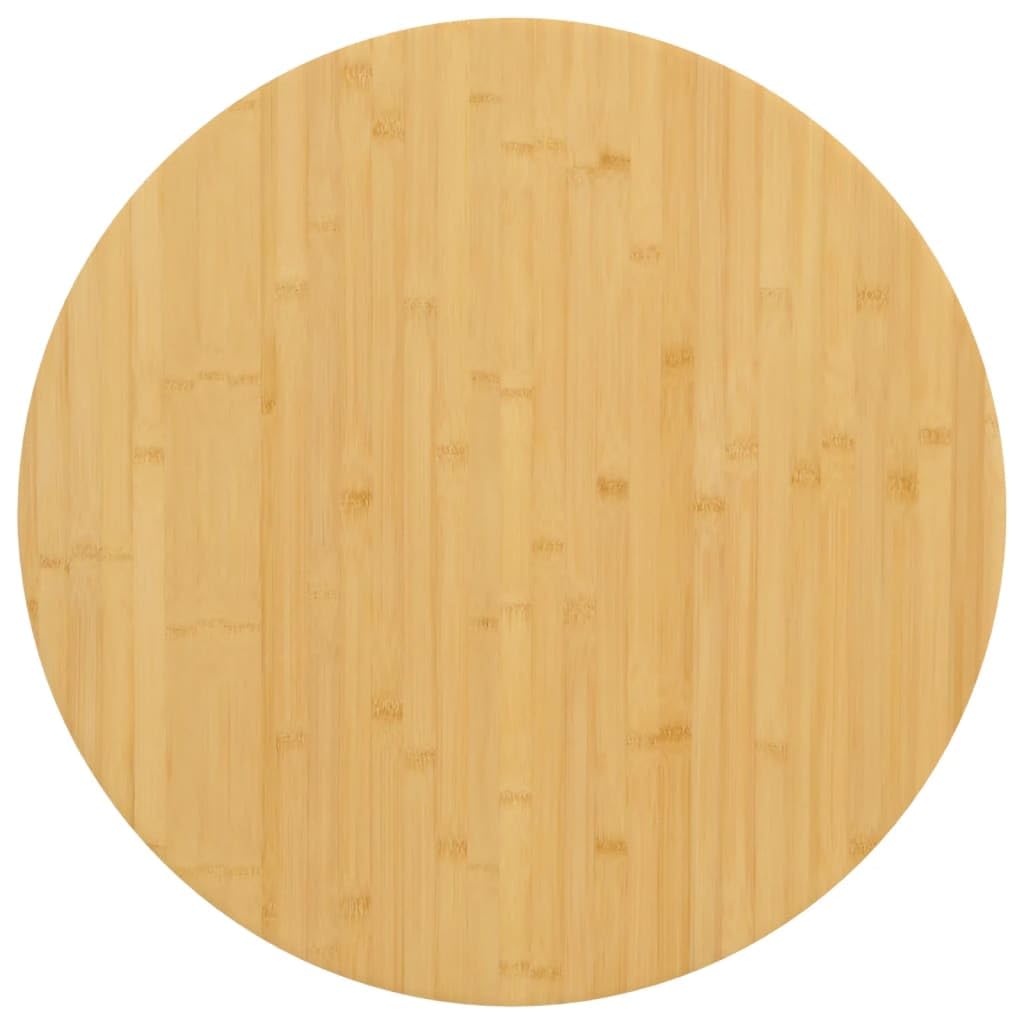 vidaXL Bamboo Table Top, 27.6x0.6, Round, Versatile Use for Coffee Side Bar Console Tables, Unique Grain, Easy Clean Surface, Br